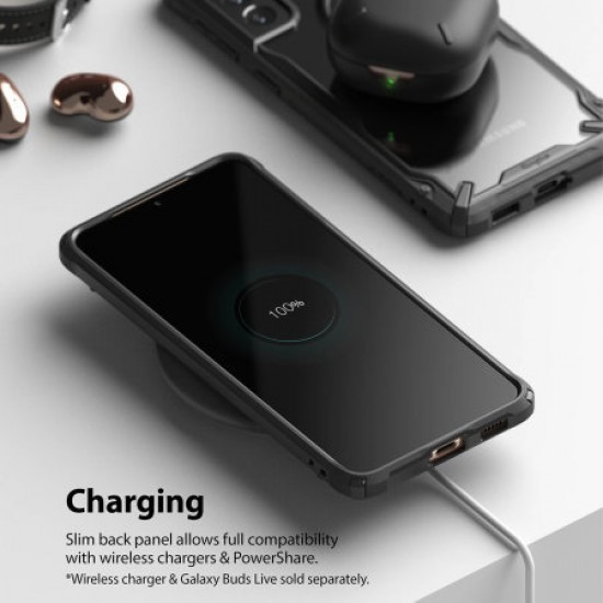 Ringke Samsung Galaxy S21 Fusion X Tough Bumper Case - Black
