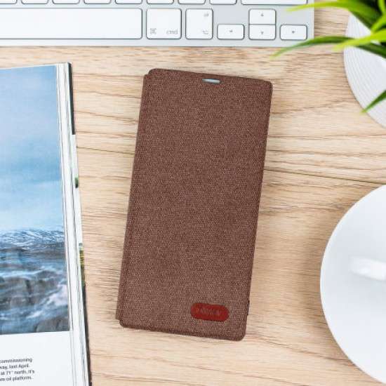 Olixar Canvas Samsung Galaxy Note 10 Wallet Case - Brown