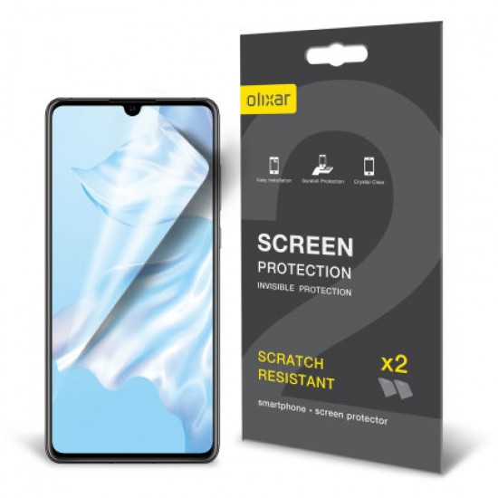 Olixar Huawei P30 Film Screen Protector 2-in-1 Pack