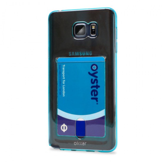 FlexiShield Slot Samsung Galaxy Note 5 Gel Case - Blue Tint