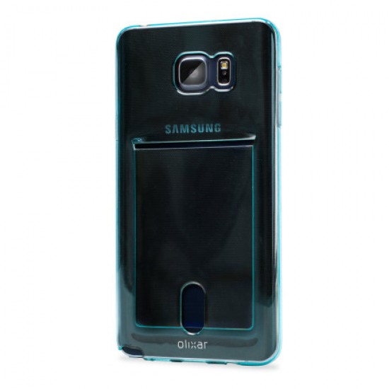 FlexiShield Slot Samsung Galaxy Note 5 Gel Case - Blue Tint