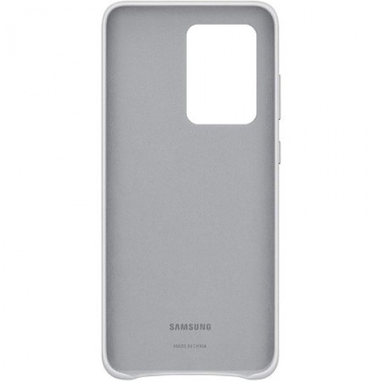 Official Samsung Galaxy S20 Ultra Leather Cover Case - Light Grey