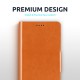 Olixar Leather-Style iPhone SE 2020 Wallet Stand Case - Brown