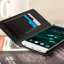 Olixar Leather-Style LG V10 Wallet Stand Case - Black
