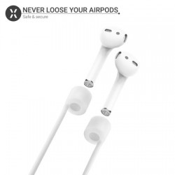 Olixar Soft Silicone Anti-Loss AirPods Pro EarPhone Strap - White