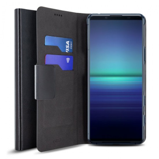 Olixar Sony Xperia 5 II Leather-Style Wallet Stand Case - Black
