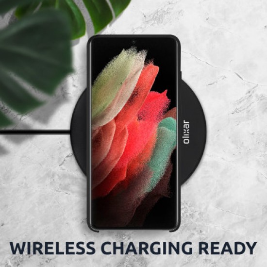 Olixar Samsung Galaxy S21 Ultra Soft Silicone Case - Black