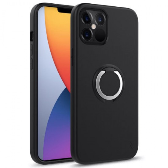 Zizo Revolve Series iPhone 12 Pro Thin Ring Case - Magnetic Black Zizo Revolve Series iPhone 12 Pro Thin Ring Case - Magnetic Black