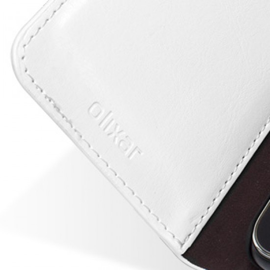 Olixar Leather-Style Samsung Galaxy J1 2015 Wallet Case - White