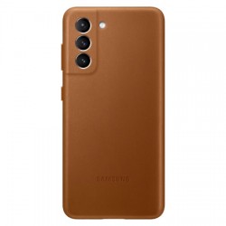Official Samsung Galaxy S21 Leather Cover Case - Brown