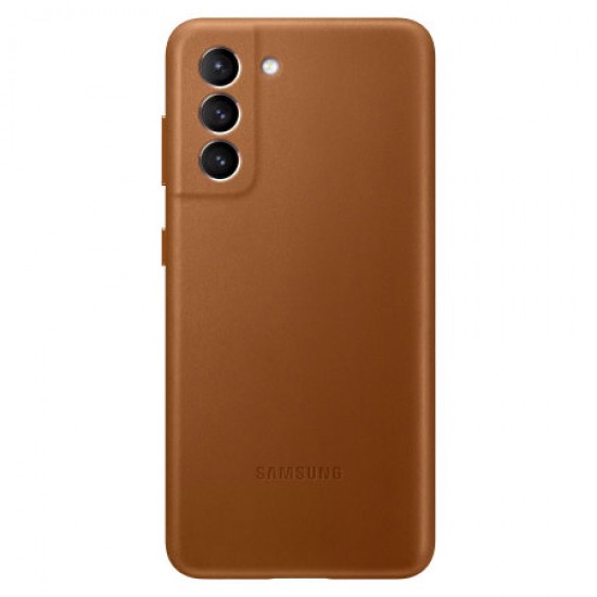 Official Samsung Galaxy S21 Leather Cover Case - Brown