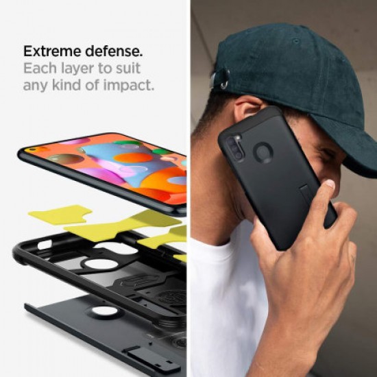 Spigen Tough Armor Samsung Galaxy A11 Case - Metal Slate