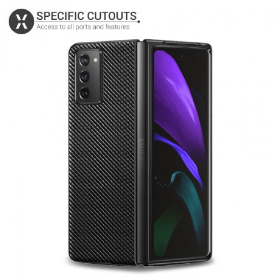 Olixar Carbon Fibre Samsung Galaxy Z Fold 2 5G Case - Black