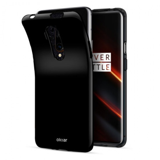 Olixar FlexiShield OnePlus 7T Pro 5G McLaren Gel Case - Solid Black