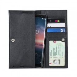 Olixar Primo Genuine Leather Nokia 8 Sirocco Pouch Wallet Case - Black