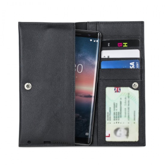 Olixar Primo Genuine Leather Nokia 8 Sirocco Pouch Wallet Case - Black