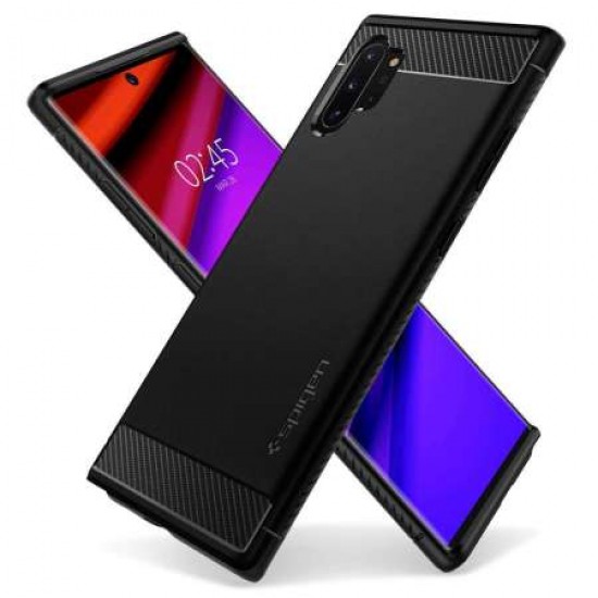 Spigen Rugged Armor Samsung Galaxy Note 10 Plus Case - Matte Black