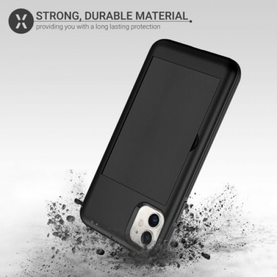 Olixar iPhone 11 Armour Vault Tough Wallet Case - Black