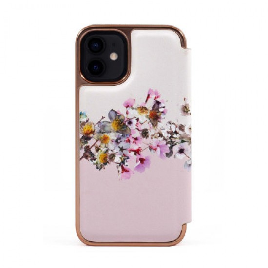 Ted Baker Jasmine iPhone 12 Anti-Shock Folio Case - Rose Gold Ted Baker Jasmine iPhone 12 Anti-Shock Folio Case - Rose Gold
