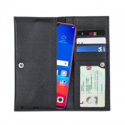 Olixar Primo Genuine Leather Oppo F9 / F9 Pro Wallet Case - Black