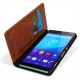 Olixar Leather-Style Sony Xperia C4 Wallet Stand Case - Light Brown