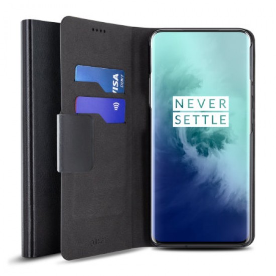 Olixar Leather-Style OnePlus 7T Pro Wallet Stand Case - Black