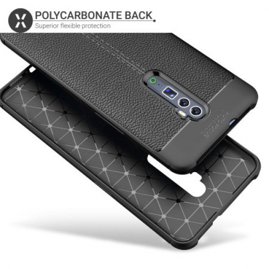 Olixar Attache Oppo Reno 5G Leather-Style Protective Case - Black