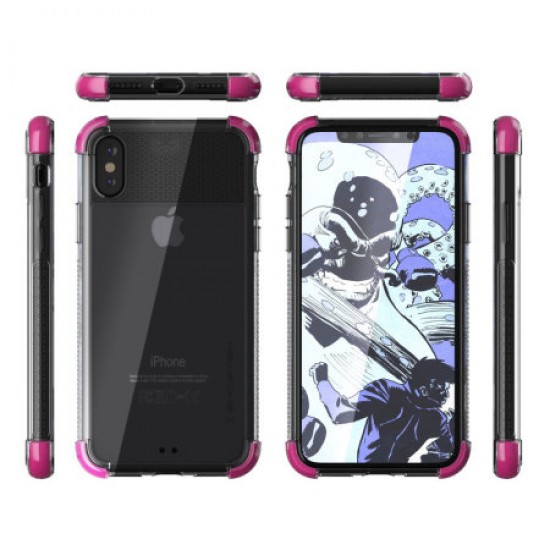 Ghostek Covert 2 iPhone X Bumper Case - Clear / Pink