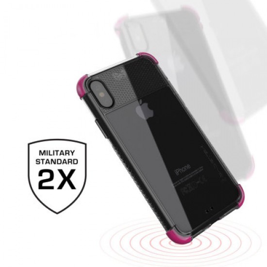 Ghostek Covert 2 iPhone X Bumper Case - Clear / Pink