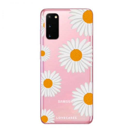 LoveCases Samsung Galaxy S20 Daisy Clear Phone Case LoveCases Samsung Galaxy S20 Daisy Clear Phone Case