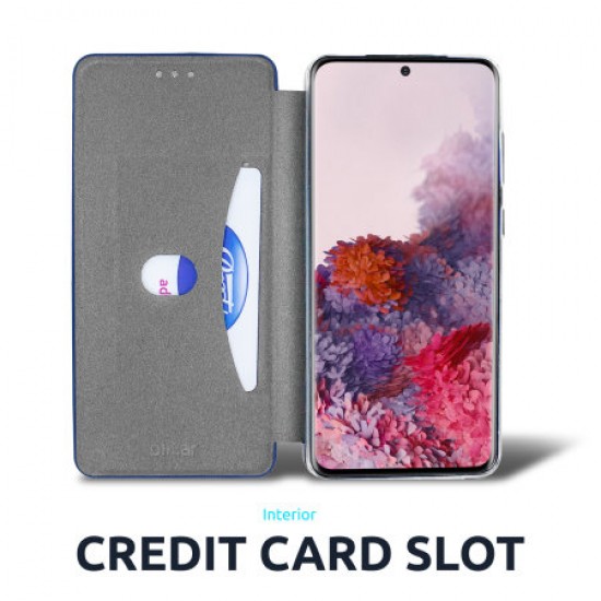 Olixar Soft Silicone iPhone 12 Wallet Case - Midnight Blue