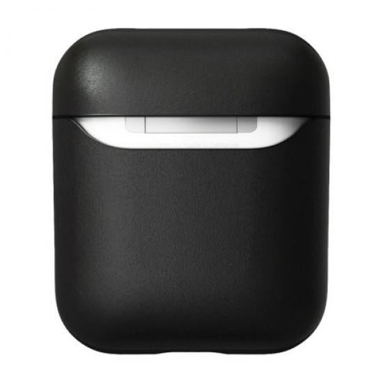 Nomad Airpods 1 / 2 Genuine Leather Case With LED Indicator - Black