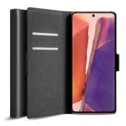 Olixar Genuine Leather Samsung Galaxy Note 20 Wallet Case - Black