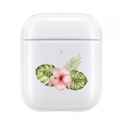 Lovecases AirPods 1 / 2 Protective Case - Pink Floral Leaf