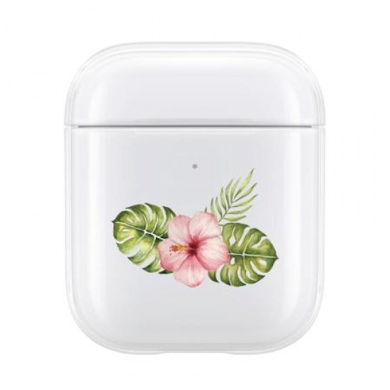 Lovecases AirPods 1 / 2 Protective Case - Pink Floral Leaf