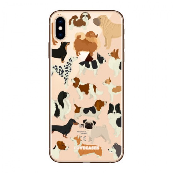 LoveCases iPhone XS Max Dogs Clear Phone Case LoveCases iPhone XS Max Dogs Clear Phone Case