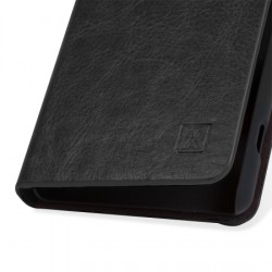 Olixar Leather-Style Sony Xperia A4 Wallet Stand Case - Black