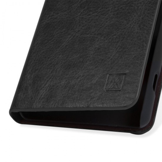 Olixar Leather-Style Sony Xperia A4 Wallet Stand Case - Black