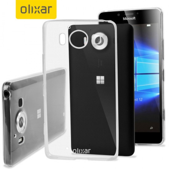 Olixar FlexiShield Ultra-Thin Microsoft Lumia 950 Gel Case - Clear