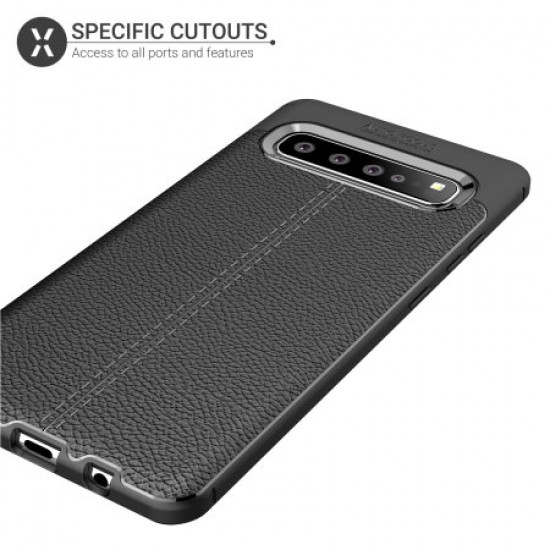 Olixar Attache Samsung Galaxy S10 5G Leather-Style Case - Black