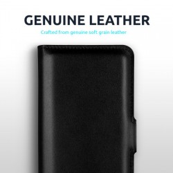 Olixar Genuine Leather Samsung Galaxy S21 Ultra Wallet Case - Black
