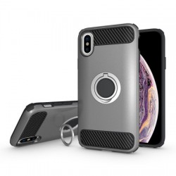Olixar ArmaRing iPhone XS Finger Loop Tough Case - Silver