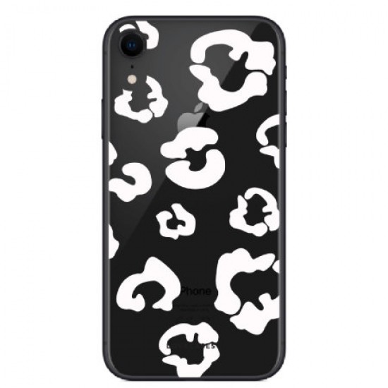 LoveCases iPhone XR Leopard Print Case - Clear White LoveCases iPhone XR Leopard Print Case - Clear White