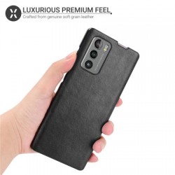 Olixar Genuine Leather LG Wing 5G Case - Black
