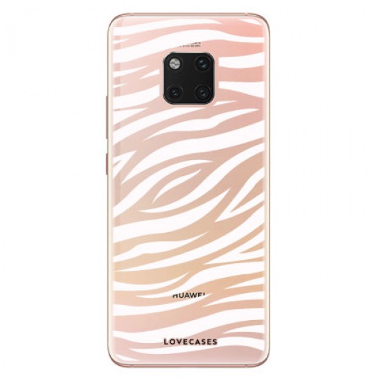 LoveCases Huawei Mate 20 Pro Zebra Phone Case - Clear White