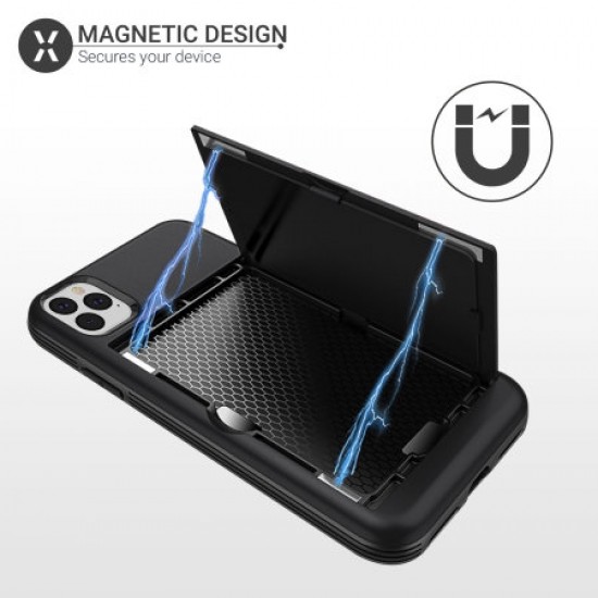 Olixar Armour Vault iPhone 11 Pro Max Tough Wallet Case - Black