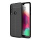 Olixar Attache Motorola One Macro Leather-Style Case - Black