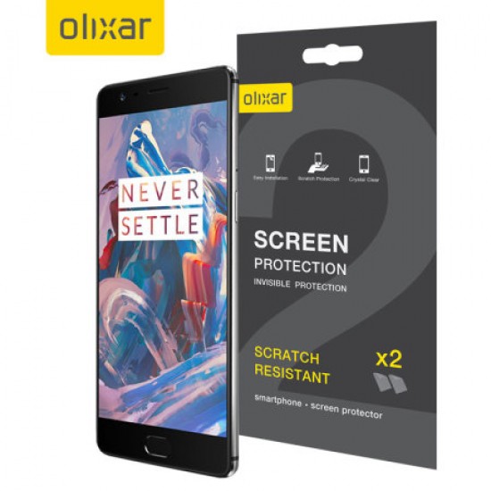Olixar OnePlus 3T / 3 Film Screen Protector 2-in-1 Pack