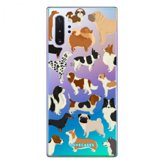 LoveCases Samsung Note 10 Plus Dogs Clear Phone Case LoveCases Samsung Note 10 Plus Dogs Clear Phone Case