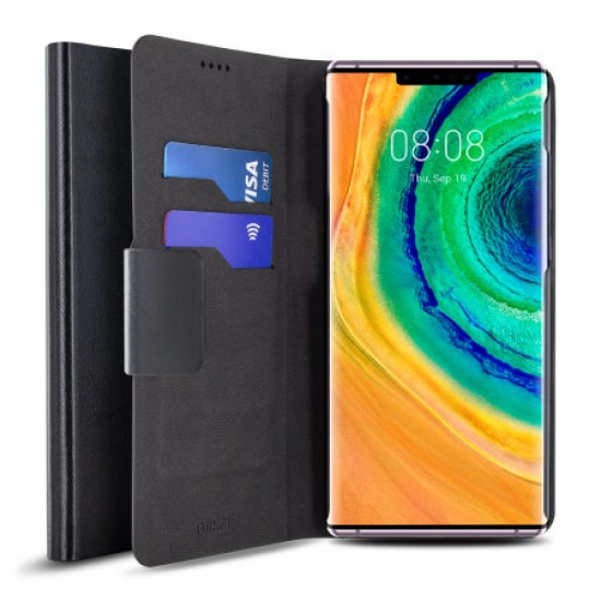 Olixar Leather-Style Huawei Mate 30 Pro Wallet Stand Case - Black